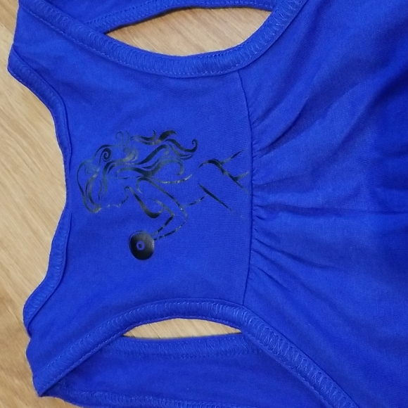 Bella + canvas blue tank top no pain no booty gains size medium - Picture 5 of 8